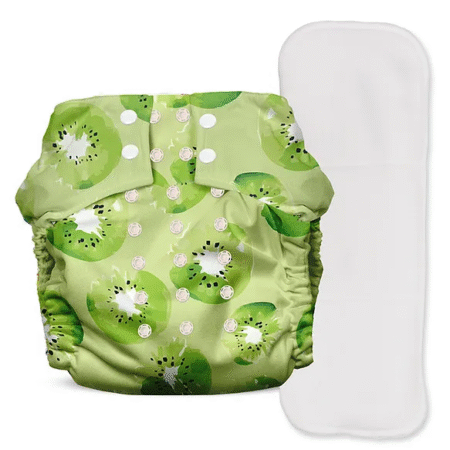 Mother Sparsh Baby Nappers Crazy Kiwi Cloth Diaper Free Size - Green