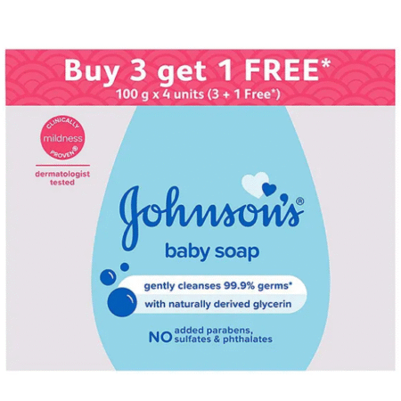 Johnson's baby Soap 100 gm Buy 3 Get 1 Free