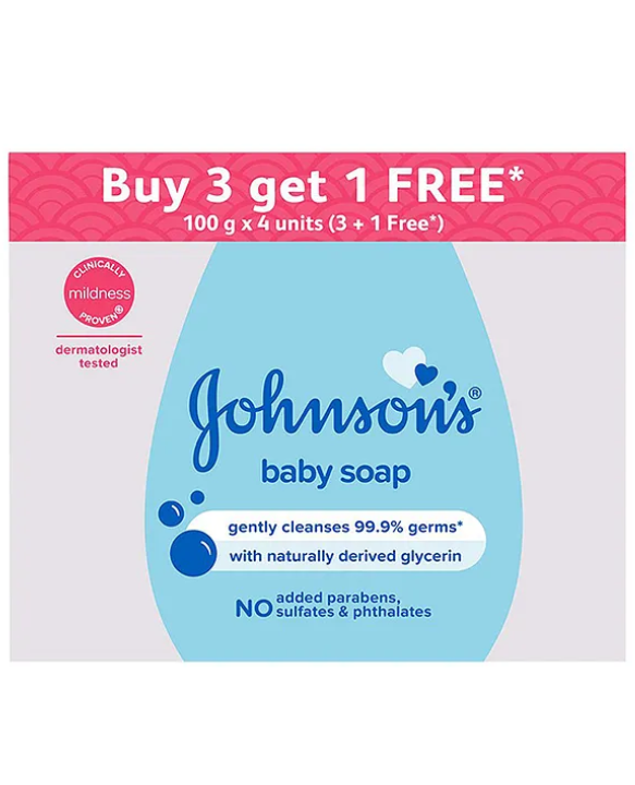 Johnson's baby Soap 100 gm Buy 3 Get 1 Free