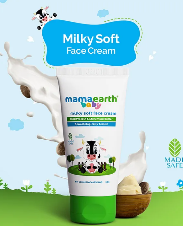 Mama earth Baby mama earth Milky Soft Baby Face Cream With Meru Meru Butter - 60 ml
