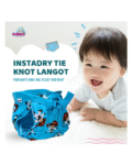 Adore Insta Dry Baby Cloth Tie Knot Langot/ Nappies - 9-12 Months-Holds up to 2* Pees