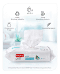 Babyhug Pro 98% Water pH 5.5 Moisture Balance Bamboo Wipes - 72 Pieces