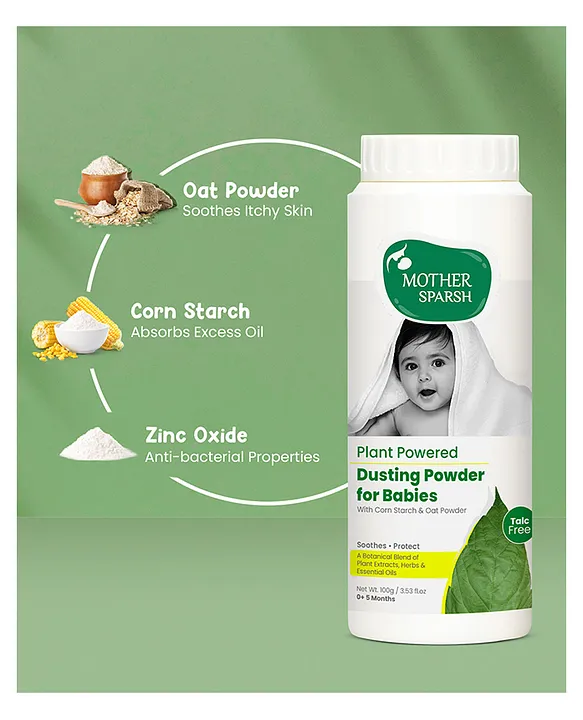 Mother Sparsh Baby Talc-Free Natural Dusting Powder for Babies - 100 gm