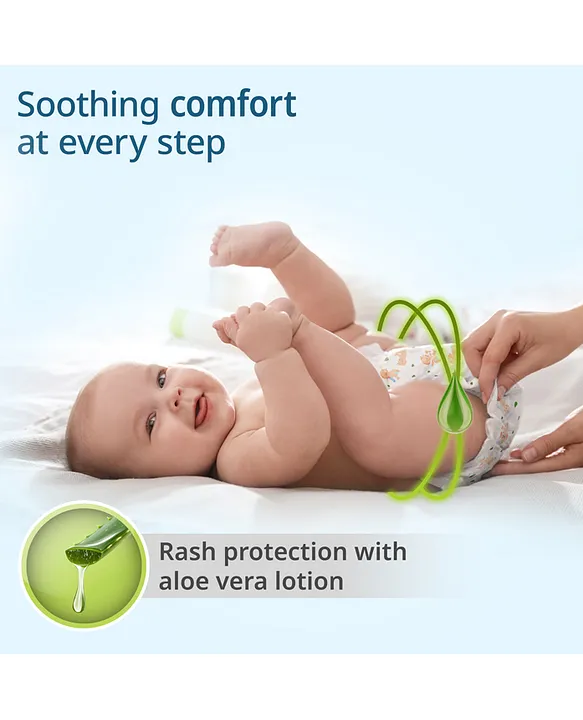 Luv Lap LuvLap Pant Style Baby Diapers, Small (S), 78 Count, Aloe Vera Lotion, 12hr Protection, White