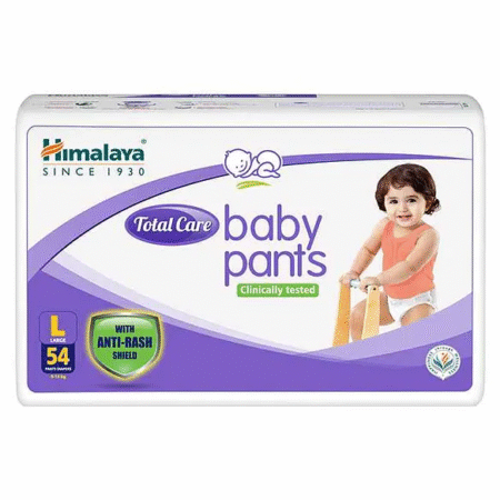 Himalaya Baby care Himalaya Total Care Baby Pants Diapers With Anti-Rash Shield Large - 54 Pieces