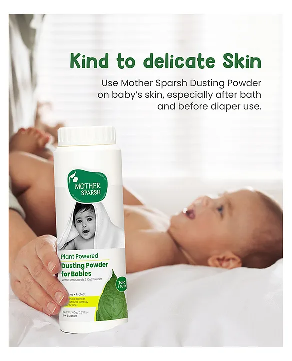 Mother Sparsh Baby Talc-Free Natural Dusting Powder for Babies - 100 gm