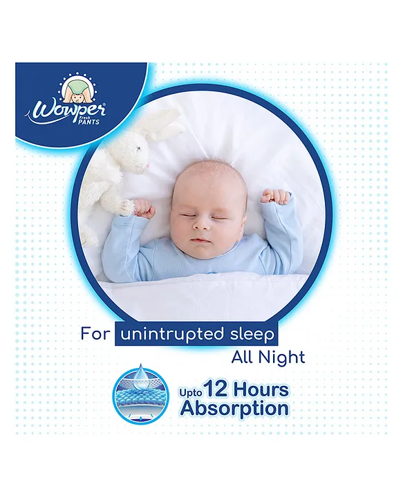 Wowper Fresh Baby Diaper Pants By DOMS | Wetness Indicator |Upto 12 Hrs Absorption | 4-8 Kg | S  (78 Pieces)