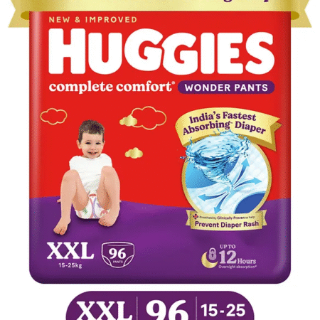 Huggies Complete Comfort Wonder Pants, India's Fastest Absorbing Diaper | XXL Size, 96 Diapers