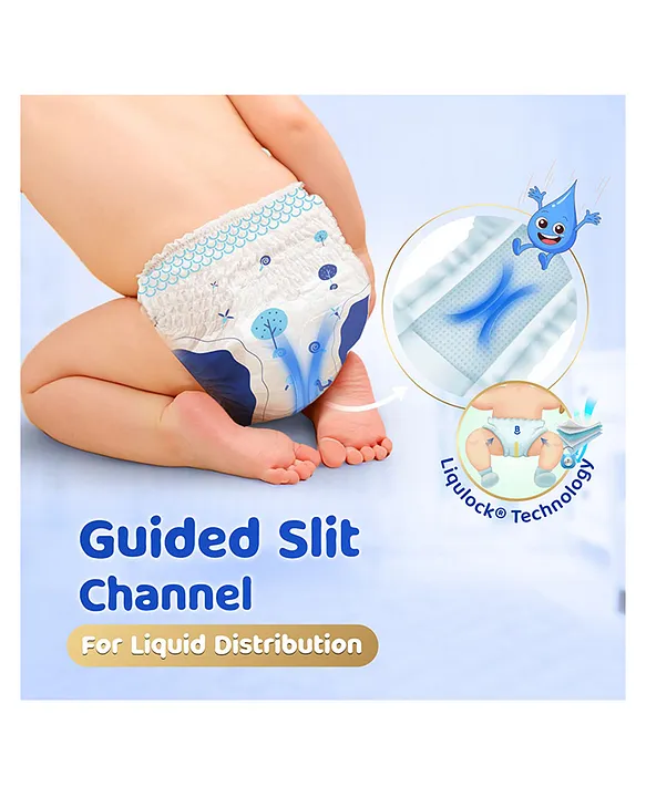 Bumtum Baby Diaper Pants with Double Layer Leakage Protection Infused With Aloe Vera, Cottony Soft High Absorb Technology Large- 62 Pieces