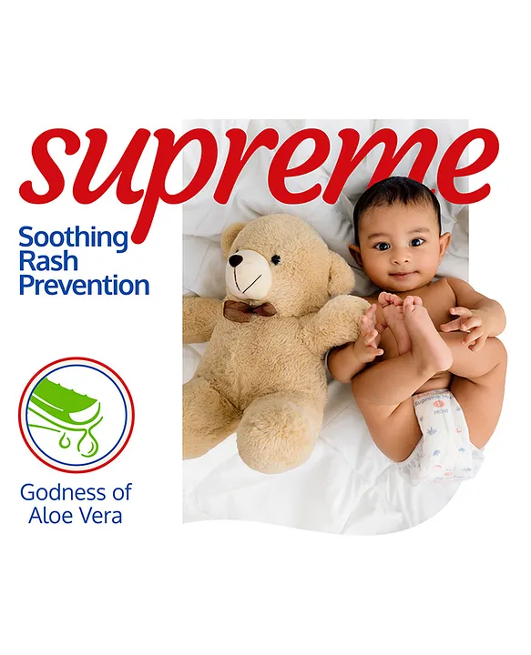 Luv Lap LuvLap Supreme Diaper Pants Newborn (NB) 0-5kg, 60pcs, Aloe Vera, Rash Prevention, 12hr Protection, 5 Layer, White