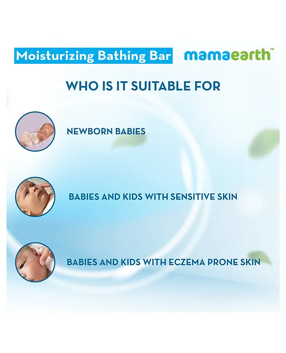 Mama earth Baby Mama earth Moisturizing Baby Bathing Soap Bar Pack Of 2 - 75gm