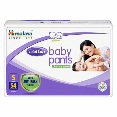 Himalaya Babycare Himalaya Total Care Baby Pants Diapers With Anti Rash Shield Small - 54 Pieces