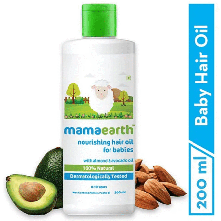 Mama earth Baby Mama Earth Nourishing Baby Hair Oil White - 200 ml