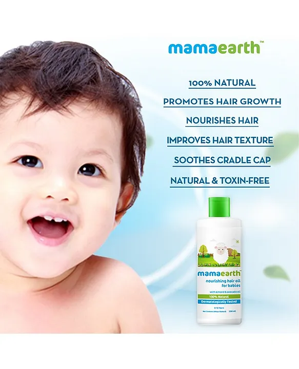 Mama earth Baby Mama Earth Nourishing Baby Hair Oil White - 200 ml