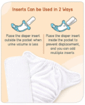 Baby hug Free Size Reusable Cloth Diaper With Inserts & Contrast Flap Pack of 3 - Pink & Orange