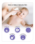 Baby hug Milk Daily Moisturizing Baby Wet Wipes 98% Water Pack of 6 - 72 Pieces Each