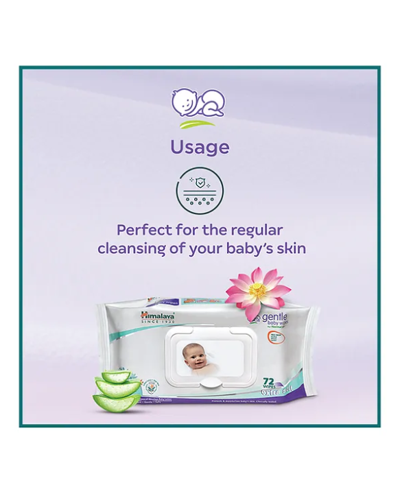 Himalaya Baby care Himalaya Herbal Gentle Baby Wipes - 72 Pieces