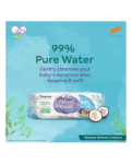 Himalaya Babycare Nature Touch Water Unscented Baby Wipes Pack of 2 - 72 pieces each