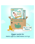 Pampers Premium Care Pants, Small size baby diapers (S), 140 Count, Softest ever pants