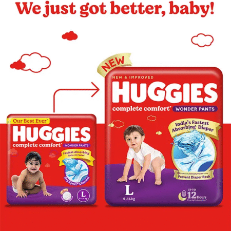 Comfort Wonder Pants, India's Fastest Absorbing Diaper | L Size,