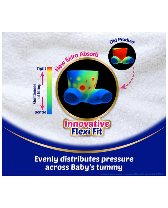 MamyPoko Pants Extra Absorb Baby Diapers, Large (L size) | 9-14 kg | 128 Count |Deep Sleep Diapers| Soft gentle fit |Deep Absorbent Crisscross | skin friendly with coconut oil |