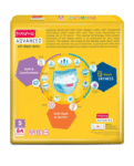 Babyhug Advanced Pant Style Diaper Monthly Box Pack Small (S) Size - 168 Pieces, Honeycomb Technology, Cottony Soft Diaper with 3D Leak Guard, Latex & Alcohol Free, Anti-rash & Gentle