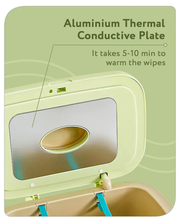 Baby hug Baby Wipes Warmer with LED Display - Green