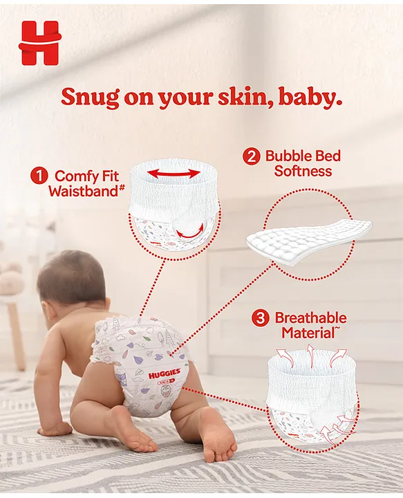 Huggies Complete Comfort Wonder Pants Triple Extra Large XXXL Baby Diaper Pants with 5 in 1 Comfort - 24 Pieces