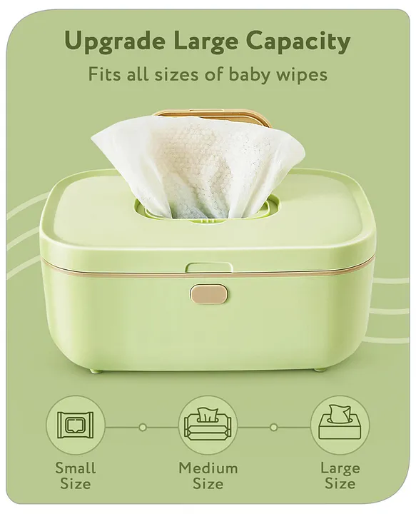Baby hug Baby Wipes Warmer with LED Display - Green
