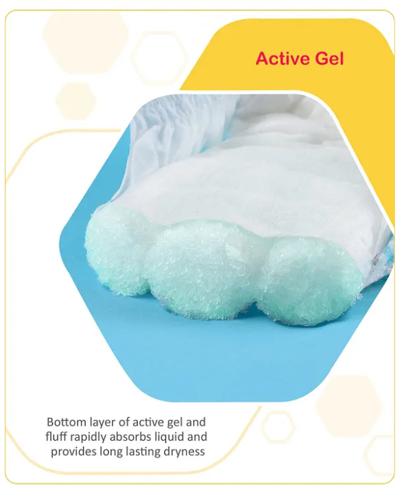 Babyhug Advanced Pant Style Diaper Monthly Box Pack Small (S) Size - 168 Pieces, Honeycomb Technology, Cottony Soft Diaper with 3D Leak Guard, Latex & Alcohol Free, Anti-rash & Gentle