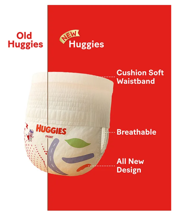 Huggies Complete Comfort Wonder Pants, India's Fastest Absorbing Diaper | L Size, 192 Diapers