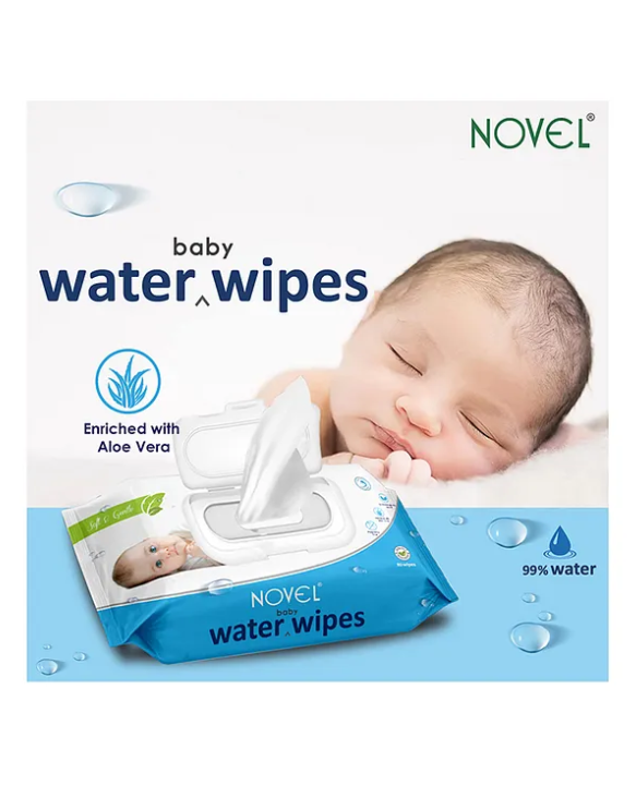 BABIO Babic 99% Pure Water (Unscented) Baby Wipes 80 Sheets pack of 3 with LID