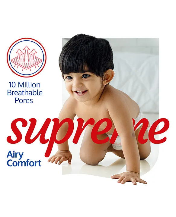 Luv Lap LuvLap Supreme Diaper Pants Large (LG) 9-14kg, 62pcs, Aloe Vera, Rash Prevention, 12hr Protection, 5 Layer, Super Light Core, White
