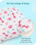 Baby hug 100% Cotton Padded Underwear Training Diapers Animals Print Pack of 3 Size 1 - Multicolor