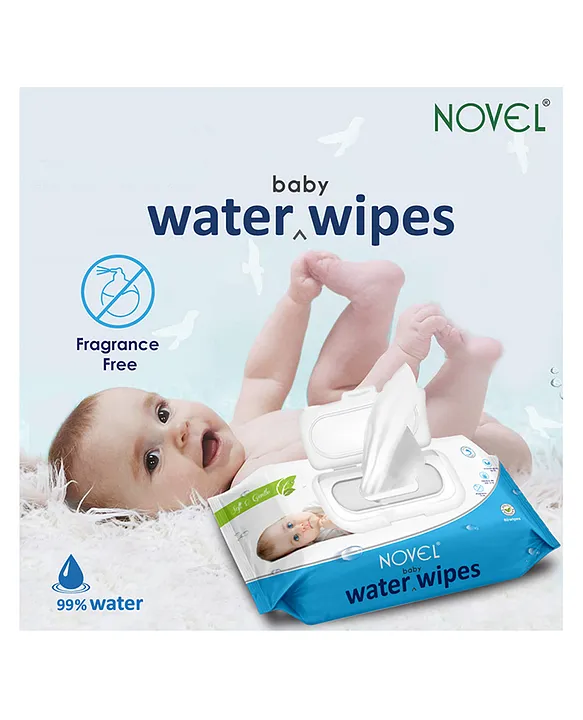BABIO Babic 99% Pure Water (Unscented) Baby Wipes 80 Sheets pack of 3 with LID