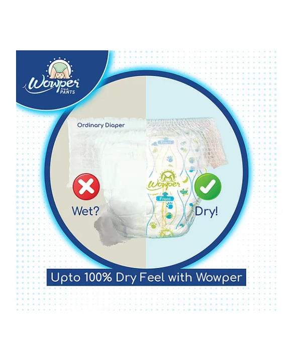 Wowper Fresh Baby Diaper Pants By DOMS | Wetness Indicator | Upto 12 Hrs Absorption | 15-25 Kg | XXL  (48 Pieces)