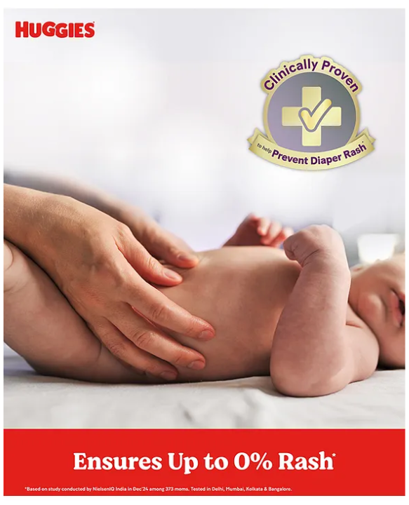 Huggies Complete Comfort Wonder Pants, India's Fastest Absorbing Diaper | XL Size, 168 Diapers