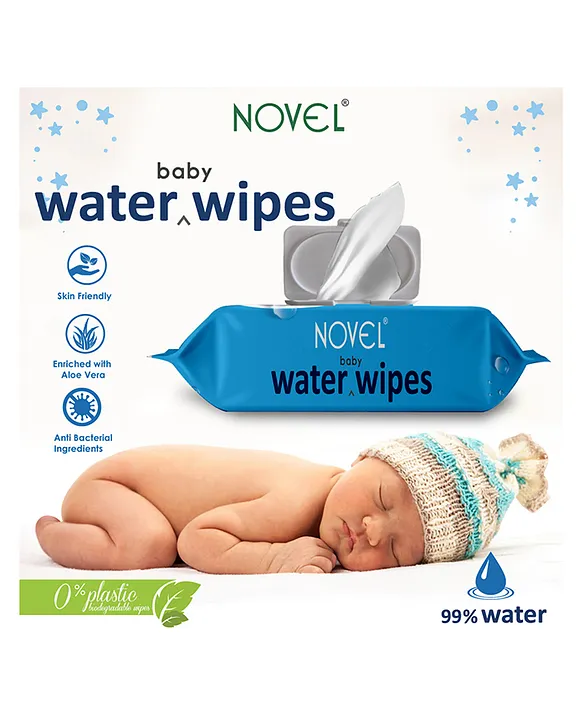 BABIO Babic 99% Pure Water (Unscented) Baby Wipes 80 Sheets pack of 3 with LID