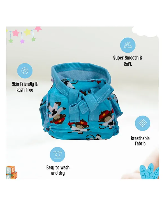 Adore Insta Dry Baby Cloth Tie Knot Langot/ Nappies - 9-12 Months-Holds up to 2* Pees