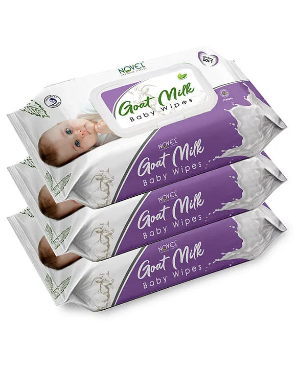 BABIO Babio Goat Milk Baby Wipes 72's Sheet Pack Of 3