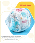Babyhug Advanced Pant Style Diapers New Born (NB) Size - 64 Pieces, Honeycomb Technology, Cottony Soft Diaper with 3D Leak Guard, Latex & Alcohol Free, Anti-rash & Gentle