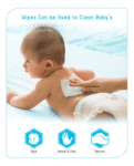 Babyhug Advanced 99% Pure Water Unscented Baby Wipes Pack of 2 - 72 Pieces Each