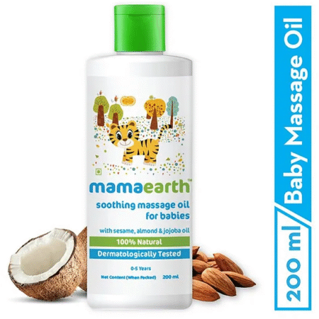 Mama earth Baby Mama Earth Soothing Baby Massage Oil White - 200 ml