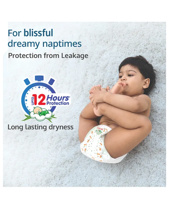 Luv Lap LuvLap Pant Style Baby Diapers, X-Large (XL), 54 Count, Aloe Vera Lotion, 12hr Protection, White