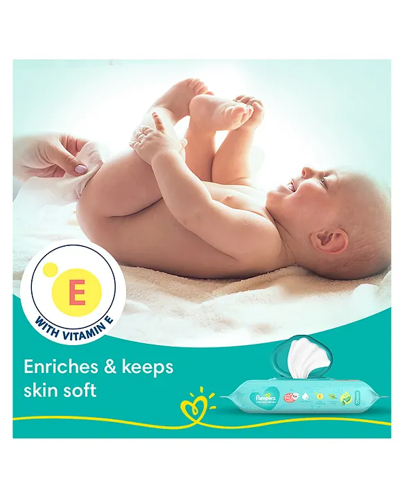 Pampers Baby Gentle Wet Wipes with Aloe 97% Pure Water - 144 Pieces