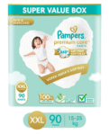 Pampers Premium Care Pants Baby Biapers Double Extra Large Size - 90 Pieces