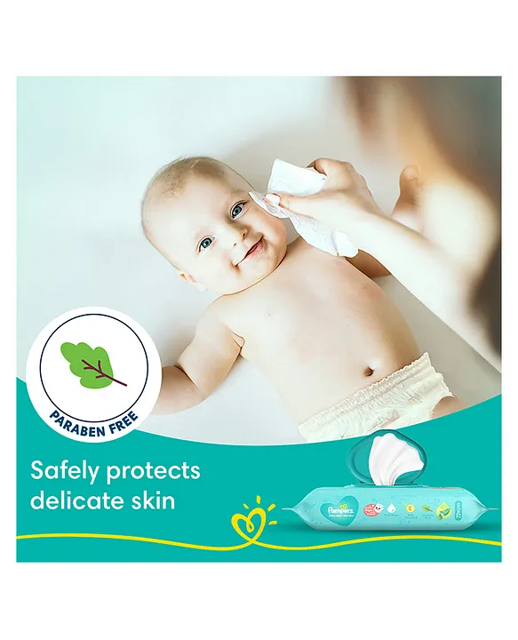 Pampers Baby Gentle Wet Wipes with Aloe 97% Pure Water - 144 Pieces