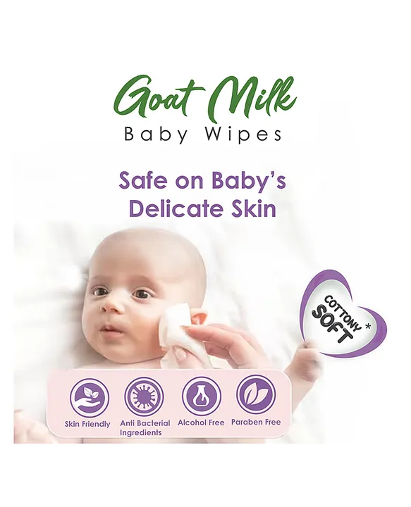 BABIO Babio Goat Milk Baby Wipes 72's Sheet Pack Of 3