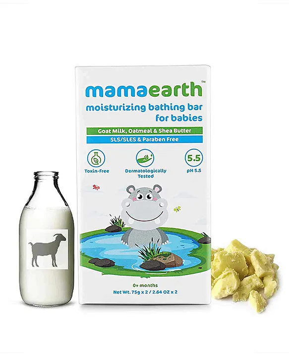 Mama earth Baby Mama earth Moisturizing Baby Bathing Soap Bar Pack Of 2 - 75gm