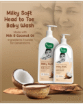 Mother Sparsh Baby Daily Moisturizing Milky Soft Head to Toe Baby Wash - 400 ml